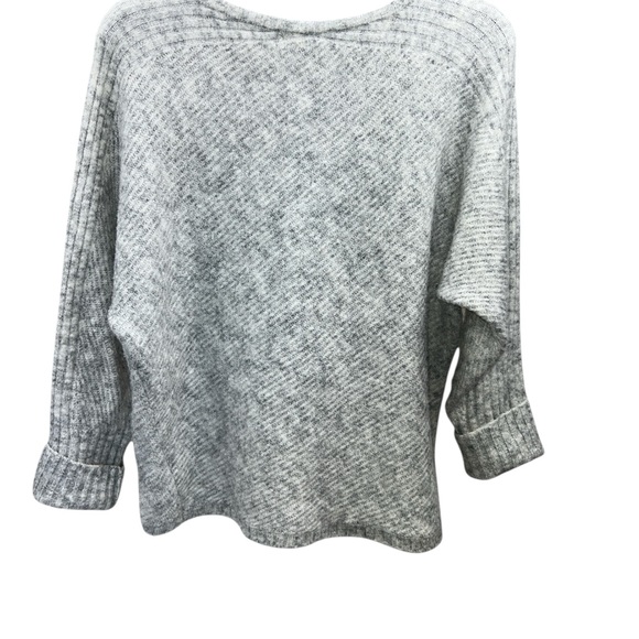 Max Studio Heather Gray Women's Crew Neck Sweater - Picture 3 of 11
